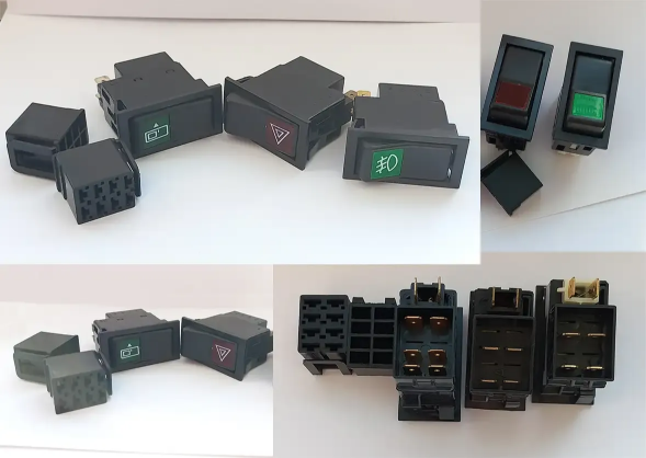 Red and green buttons for combines Massey Ferguson 27-31